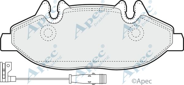 APEC BRAKING Комплект тормозных колодок, дисковый тормоз PAD1401